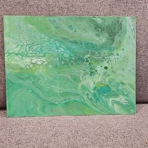 Abstract Green Canvas (Panel) Art